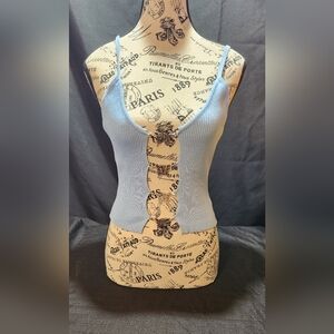 Immodel By HWA Women's Crop-Top Butterfly Tank Top Size L
